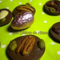 Palets de chocolat aux fruits secs