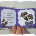 Mini album scrap de fleurs séchées : "Dites-le avec des fleurs"