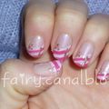 Nail art rose et or