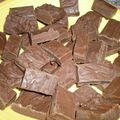 Une recette de fudge au chocolat....