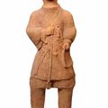 A very large Sichuan pottery figure of a farmer, Eastern Han Dynasty (25 AD - 220 AD)