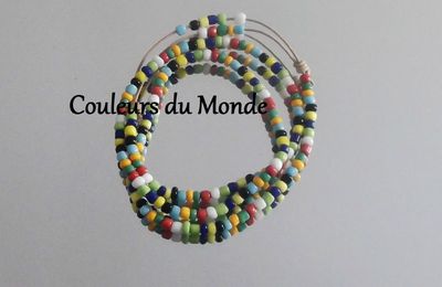 BRACELET ENFANT REGLABLE CUIR ET PERLES