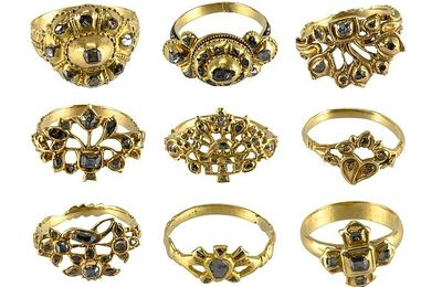 Nine Diamond Rings from a Convent, Spanish, late 17th–18th century