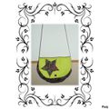 Mini boule liberty.....appliqué "étoile"...lanière ruban bordeau à pois....12€