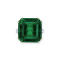 An exceptional 20.69 carats Colombian octagonal-shaped emerald and diamond ring, by Gimel