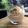 Riz au lait de coco, noisettes et amandes