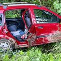 SORTIE DE ROUTE SUR LA RD 1050 : TROIS BLESSÉS DONT UN GRAVE.