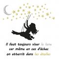 Motif machine à broder : il faut toujours viser la lune....