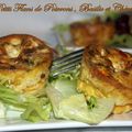 Petits flans de poivrons ,basilic et chèvre