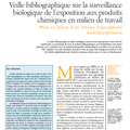 Veille bibliographique sur la surveillance biologique de l'exposition aux produits chimiques en milieu de travail