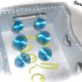 Boucles d'oreilles turquoise enroulé