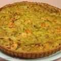 Tarte aux poireaux et aux crevettes