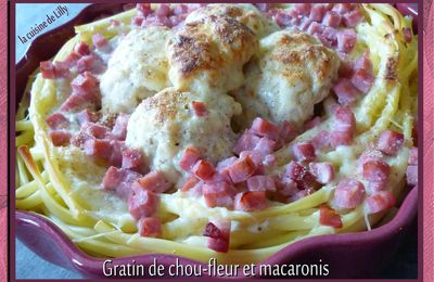 Gratin de chou-fleur et macaronis