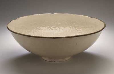 Bowl (Wan) with Peony, Chrysanthemum, and Prunus Sprays, Jin dynasty, about 1100-1200