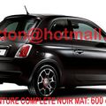 FIAT 500, mecanique auto peinture, carrosserie auto peinture  Total covering noir mat, peinture covering noir mat, covering jant