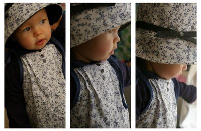 top a bretelle et chapeau cloche