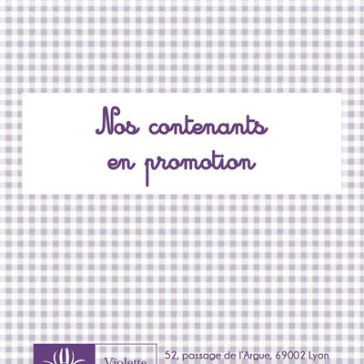 Nos contenants en promotion ! 