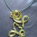 Collier vert/jaune