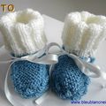 tuto bebe tricot, chaussons bb, explications à telecharger