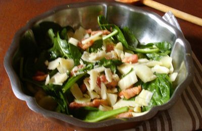 Salade d'épinard et fenouil à l'orange et au parmesan