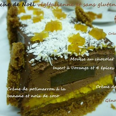 Bûche de noël vegan et sans gluten : )