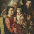 Jacob Jordaens (Antwerp 1593-1678), The Holy Family with an angel