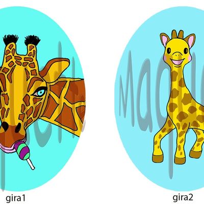 maquettes pour badges(animaux de la savane)