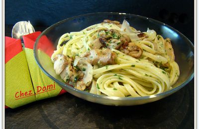 Pâtes aux cèpes et au persil