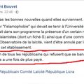 Laurent Bouvet soutient la censure d'un colloque sur l'islamophobie, mais défend la liberté d'expression de Finkielkraut