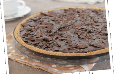 Tarte caramel beurre salé et chocolat