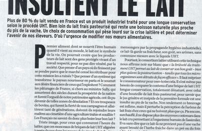 HONTE A CEUX QUI INSULTENT LE LAIT DE NOS REGIONS!