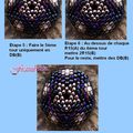 Tuto motifs petites fleurs pour beaded bead 16 mm