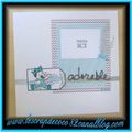 Page naissance garçon "Adorable" (turquoise / gris)