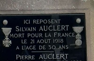 AUCLERT Sylvain Michel (Argenton-sur-Creuse) + 21/08/1918 Enghein (95)