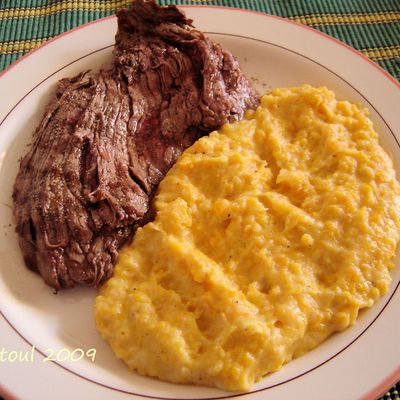 Purée de carottes et pommes de terre à la fève tonka