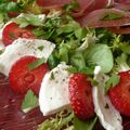 Salade de fraises/mozzarella à l'Italienne