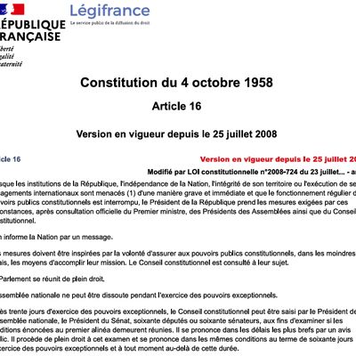 L'hypothèse 'Article 16'. Ou comment Emmanuel Macron pourrait rester sur la scène...