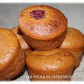 Muffins au caramel et framboises