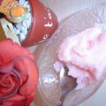 sorbet aux  litchis et a la rose!!!!!!!!!!