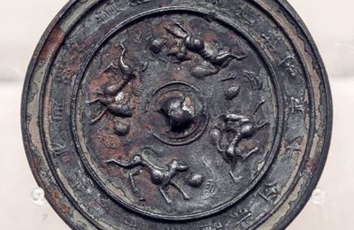 Bronze Mirror with Dogs (?) Design, Song Dynasty (960-1279)
