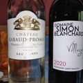 Sauternes : Rabaud-Promis 2011, Montagne Saint Emilion : Simon Blanchard "Village" 2020