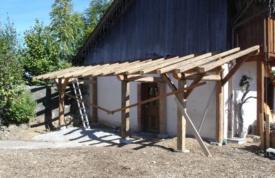 Création d'un Auvent en vieux bois