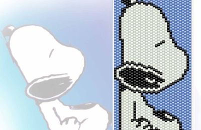 Manchette peyote "Snoopy"