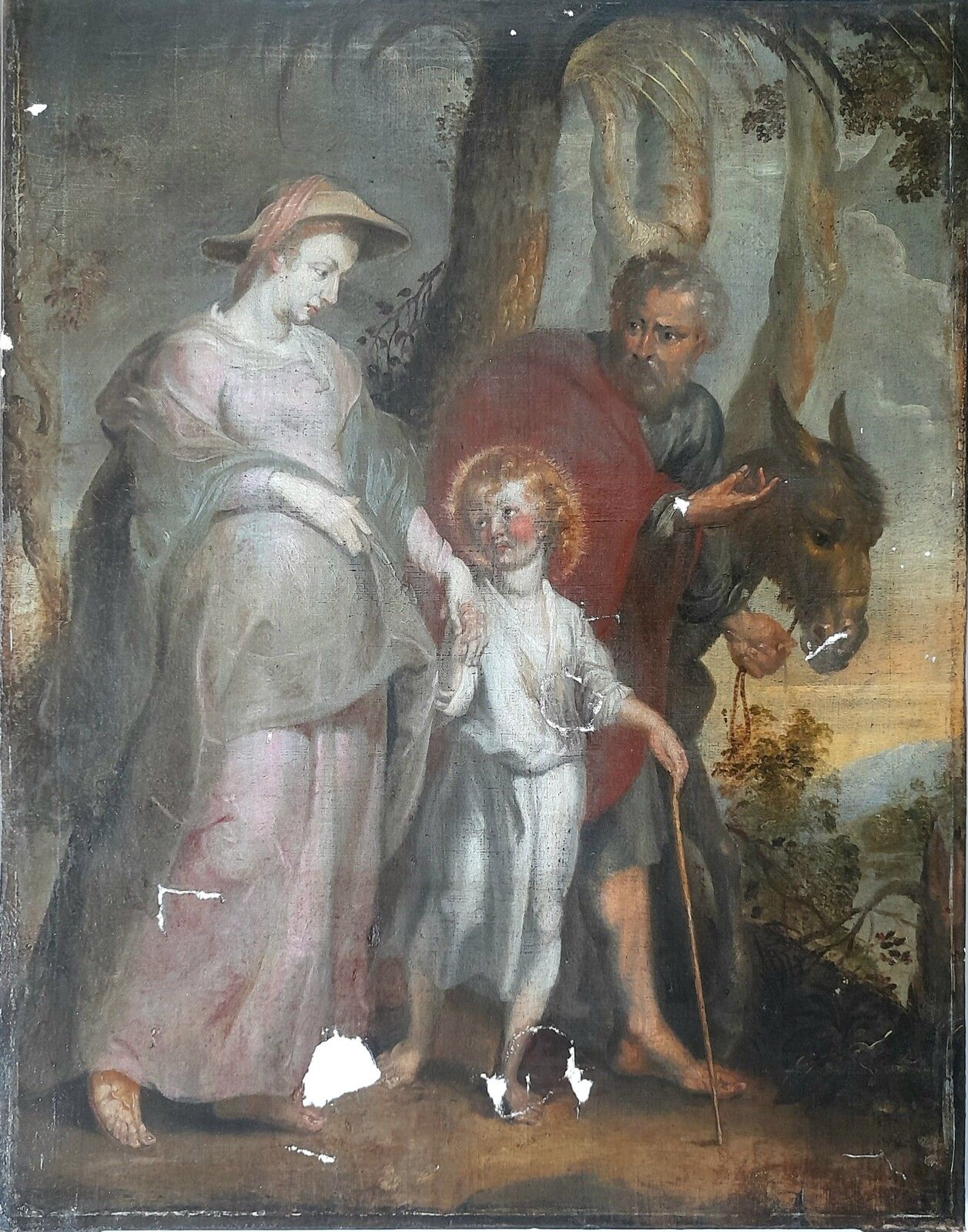 La Fuite en Egypte  av restauration avec masticage