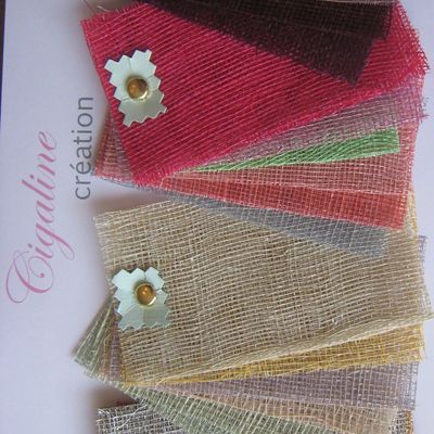 le nuancier de couleurs chez Cigaline...