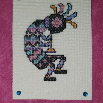 Martine nous à proposé un échange ATC "Kokopelli"