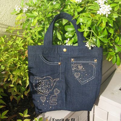 Sac fillette en jean recyclé