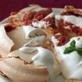 Pavlova à la rhubarbe