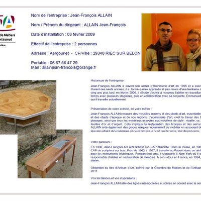 remise du titre Artisan d'Art 2012