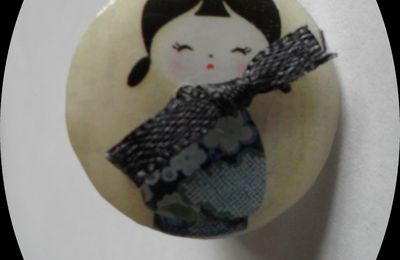 Bague Kokeshi Bleue